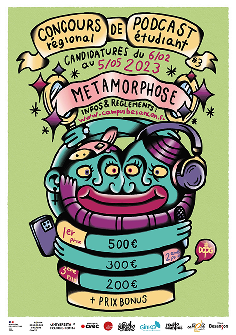 Affiche concours podcast radio campus 2023